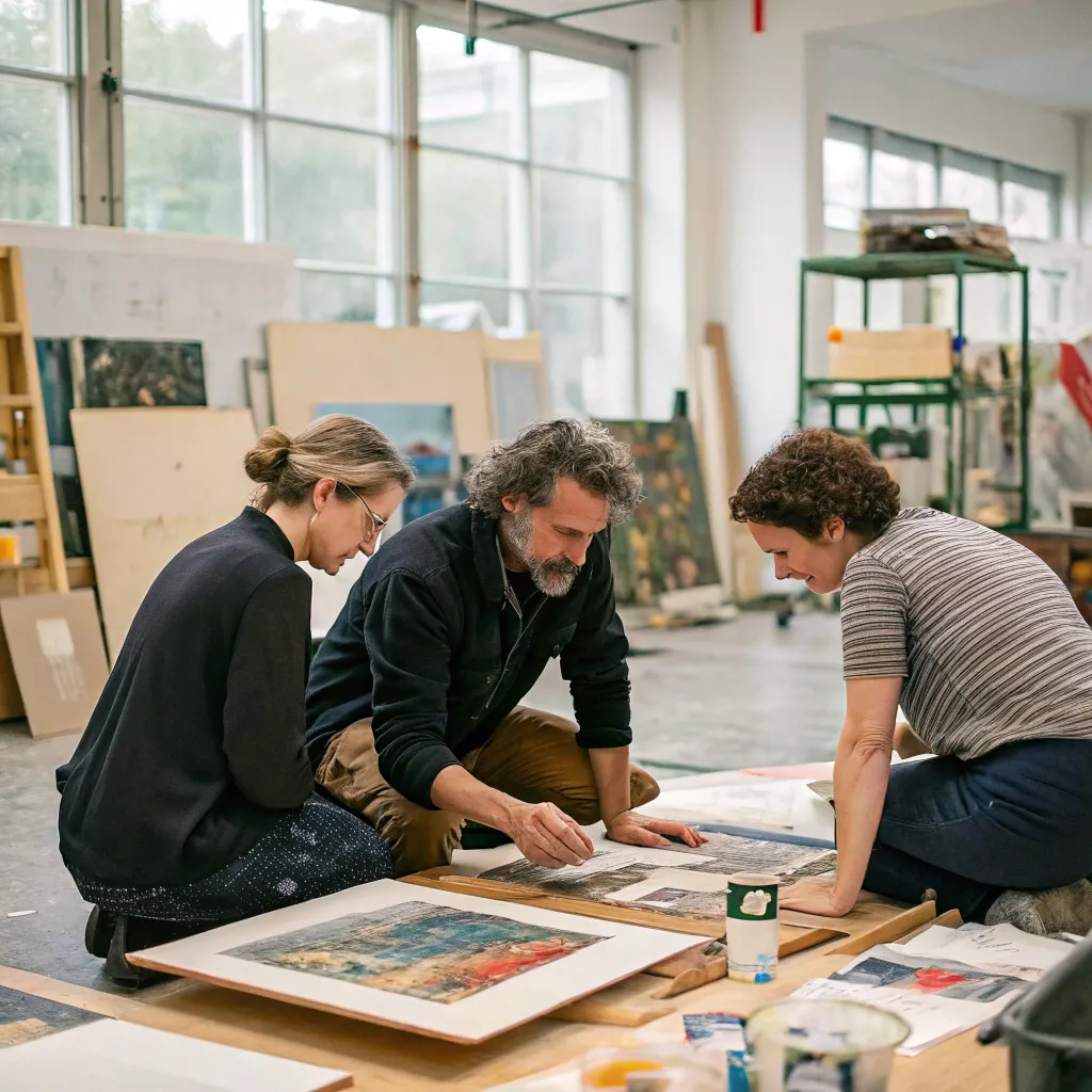 SOLAVIRON team collaborating on an art project